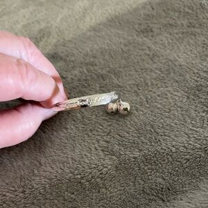 ESTATE STERLING SILVER “SOMEBODY LOVES ME” WITH BELLS BABY CHILDS BRACELET